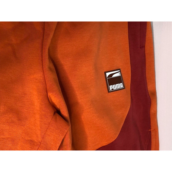 PUMA M Men's Dime Shorts Tigerlily American Beauty sz Medium Cotton NEW NWT - Picture 3 of 5